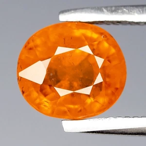 💎 Granato Spessartite Arancio Naturale Ovale 1,56ct 6,5x5,5mm - Pietra Preziosa Africa - Foto 1 di 4
