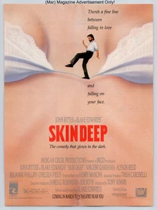 Skin Deep John Ritter Theater Komödie Film Promo Vintage 1989 ganzseitige Druckanzeige - Bild 1 von 4