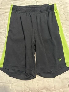 Old Navy Boys Athletic Shorts Sz 10/12 Large Black/green - Picture 1 of 2