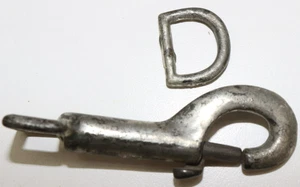 Juego de ganchos de acero recubierto de zinc de la Segunda Guerra Mundial de EE. UU. 3 1/4" y anillo D E1707 - Imagen 1 de 5