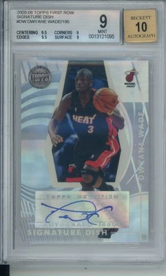 2005-06 Topps primera fila Dwyane Wade plato exclusivo automático #088/190 BGS 9 BN179 Foto 1 de 2