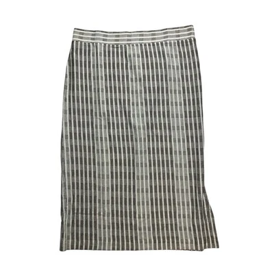Lou & Grey Nordstrom Raw Umber Stripe Knit Midi Skirt XL New - Image 1 of 4