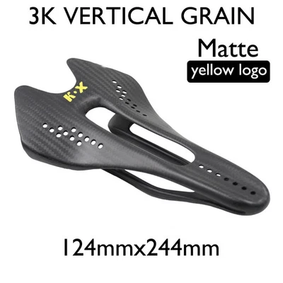 Cojín de asiento integrado de fibra de carbono mate/brillante 3K para bicicletas de montaña/carretera Foto 1 de 4