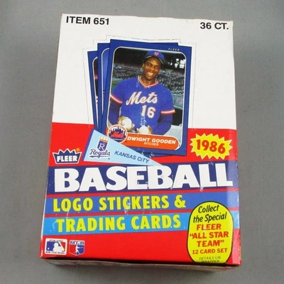 1986 FLEER BASEBALL CARD SEALED BOX FROM CASE...36 packs per box