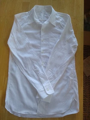 NUEVO SIN ETIQUETAS Brooks Brothers Blanco Paño Ancho Cuello Abotonado 15.5-32 Calce Extra Ajustado Foto 1 de 3