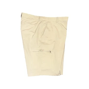 Greg Norman Everbest Performance Golf Shorts Sz 38 Flat Front Light Beige - Picture 1 of 11