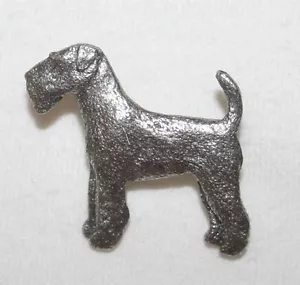 Airedale Terrier Dog Fine PEWTER PIN Jewelry Art USA Made - Picture 1 of 2