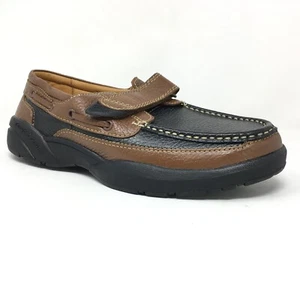 NEW Dr. Comfort Mike Loafers Shoes Mens Size 9 US 42 EU Black Brown Leather - Picture 1 of 9