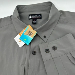 Alaskan Hardgear grau Button Down Performance Shirt Outdoor Abenteuer 2XLT Tall - Bild 1 von 8