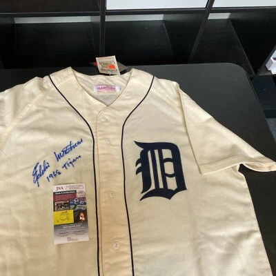 Eddie Mathews "1968 Tigers" Signed Authentic Detroit Tigers Jersey JSA COA - Image 1 of 4
