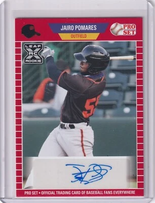 Jairo Pomares 2021 Leaf Pro Set Red Autograph PS-JP1 - Image 1 of 2