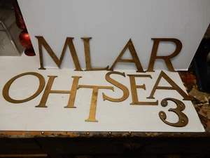 ASSORTED VINTAGE SOLID BRASS 5 1/2 INCH LETTERS CA. 1920 - Picture 1 of 4