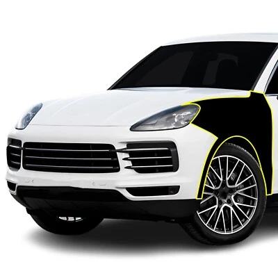 Pre Cut for Porsche Cayenne 2019-2023 Fender Gloss Black Paint Protection Kit - Изображение 1 из 4