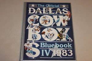 Official 1983 Dallas Cowboys Bluebook IV, Signed twice by Harvey Martin,Vintage - Picture 1 of 10