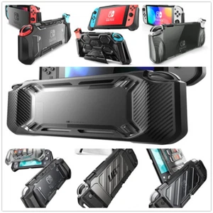 For Nintendo Switch or OLED or Lite Grip Case Hard Shell Protective Cover BLACK - Picture 1 of 22
