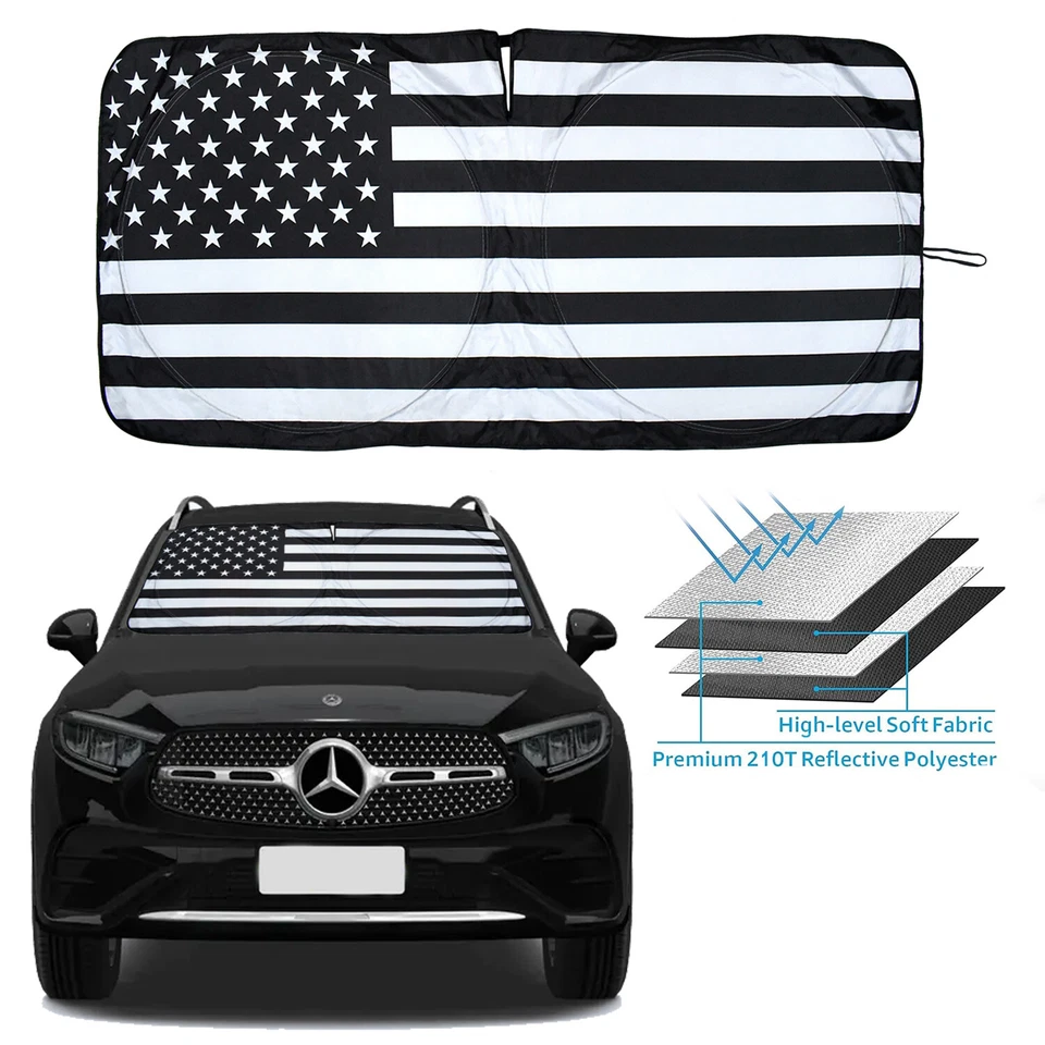 Parabrisas reflectante anti UV para Mercedes Benz bandera de Estados Unidos Foto 1 de 4