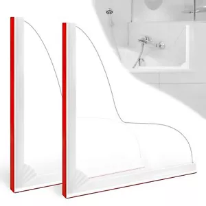 2pcs Shower Splash Guard Upgrade Bathtub Splash Guard Self-Glue Splash Guard ... - Picture 1 of 6