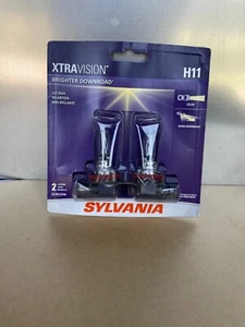 Sylvania XTRAVISION H11 High Performance Headlight 2 Bulbs Brand New - Foto 1 di 1