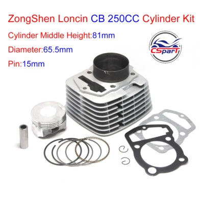 Kit de diámetro de cilindro de 65,5 mm para motor Loncin ZongShen CB250 165FMM Xmotos Foto 1 de 4