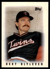 1986 Topps Major League Leaders Minis Bert Blyleven. Baseball Cards #23
