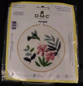 Exotic Flowers Hummingbird & 6" Hoop Counted Cross Stitch PATTERN KIT NIP - Picture 1 of 2