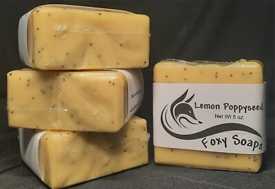 Lemon Poppyseed Grass-fed Tallow Homemade Artisan Soap - Image 1 of 3