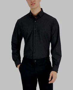 Alfani Regular Fit Travel Ready Solid Dress Shirt MSRP $70 - Picture 1 of 4