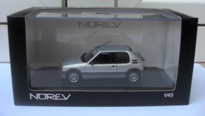 Peugeot 205 GTi 1.9 1990 grey met Norev 471708 MIB 1:43 104 204 106 206 MEG RARE - Imagen 1 de 4