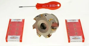 1x Messerkopf 90° APKT1003 D=63mm + 10x APKT100304 + 10x APKT100308PDSR-76 ER30 - Bild 1 von 1