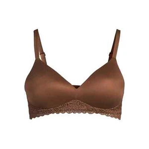 New No Boundaries Bra Light Lift Lace Wirefree Junior Women Brown Latte XXXL - Picture 1 of 3