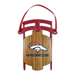 Denver Broncos Metal Sled Ornament Sports Collectors Series - Picture 1 of 1