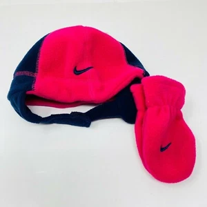 Nike Toddler Hat and Gloves Set Fireberry Neck Strap Style 2A2297-141 - Picture 1 of 3