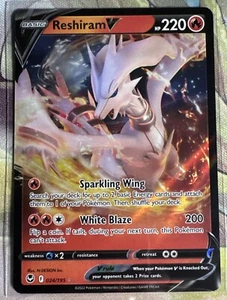 Pokemon TCG Reshiram V Silver Tempest 024/195 Holo Ultra Rare - Picture 1 of 2