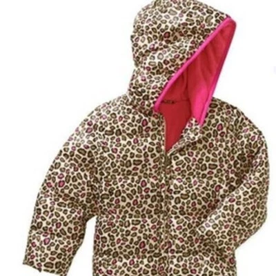 Chaqueta acolchada Healthtex bebé niña burbuja, estampado animal caqui, talla 12 m Foto 1 de 4