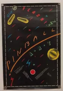Póster de exposición de arte pinball flash abatible 1982 - Imagen 1 de 1