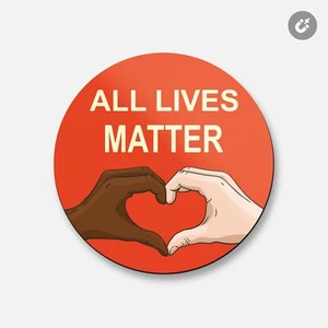 All Lives Matter | 4'' X 4'' Round Decorative Magnet - Imagen 1 de 2