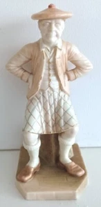Royal Worcester Scotsman by James Hadley Porcelain Figurine, Marked 1888 - Picture 1 of 10