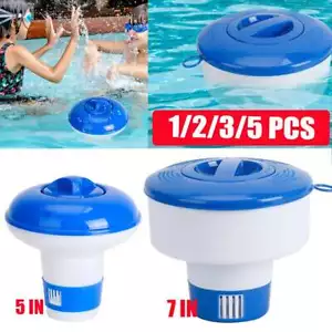 Swimming Pool 5/7in Floating Chemical Dispenser Floater 1"-3" Chlorine Tabs new - Picture 1 of 18