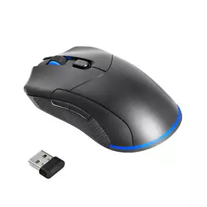 Rechargeable Wireless Gaming Mouse with LED Lighting, 8 Programmable Buttons - Picture 1 of 12