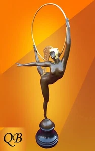 ART DECO BRONZE 20ER JAHRE MORANTE HOOP FIGUR SKULPTUR STATUE DAME EROTIK FIGUR - Bild 1 von 11