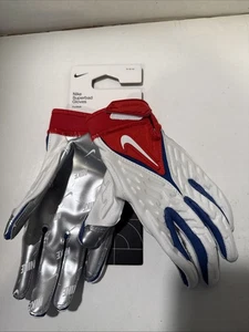 Nike Superbad 6.0 Football Receiver Gloves $65 NWT Red White Blue Men's Sz M - Picture 1 of 7