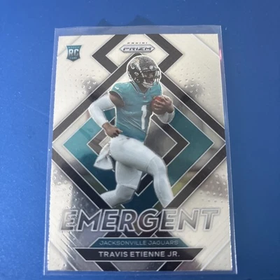 2021 Panini Prizm Emergent Travis Etienne Jr E-14 Rookie RC Jacksonville Jaguars - Image 1 of 2