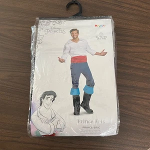 Disney Princess Prince Eric Adult Deluxe Costume Disguise XL 42-46 Complete Set - Picture 1 of 9