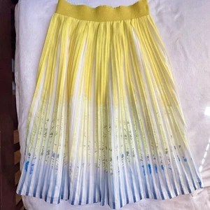 Roberta di Roma gonna midi plissettata donna 16 giallo bianco blu colorata unica - Foto 1 di 9