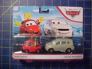 ¡DISNEY PIXAR CARS MADDY McQEAR & MELISSA BERNABRAKE! FLORIDA SERIE 500! Nuevo en paquete - Imagen 1 de 4