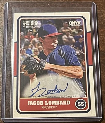 Tarjeta Onyx Vintage Extended Jacob Lombard Base Prospect 2025 automática #VAJALO Foto 1 de 4