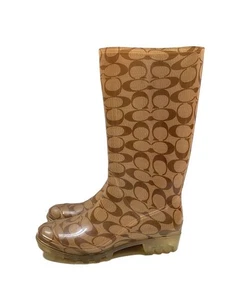 Coach Rain Boots/7B/Cml/Pvc/Q1235 - Picture 1 of 5