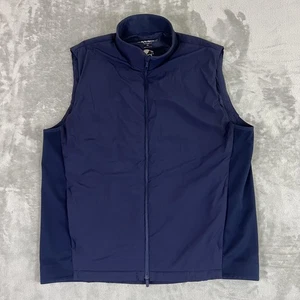 Holderness & Bourne Vest Mens XL Navy DryLuxe Performance Golf Full Zip Stretch - Picture 1 of 12