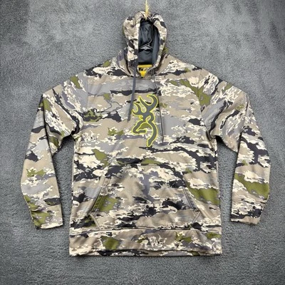 Browning Hoodie Men M Drawstring Kangaroo Camo Hunter - Image 1 of 4