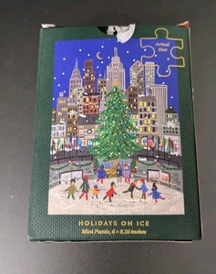 Anthropologie Rifle Paper Co Holidays on Ice Mini Puzzle 100 Stck. Neu im Karton - Bild 1 von 3